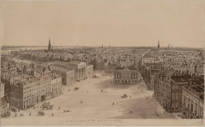 Utsikt over Amsterdam fra kongeslottets tårn